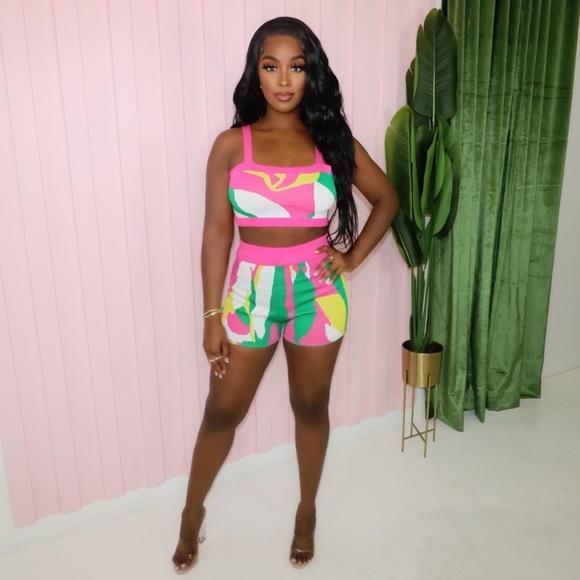 Two Piece Short Set - Picture 2 of 2